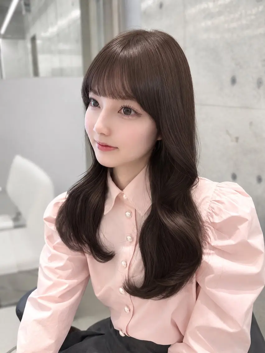【メンテナンスにおすすめ🌷】前髪顔周りカット+カラー+クイックトリートメント ￥7990の写真