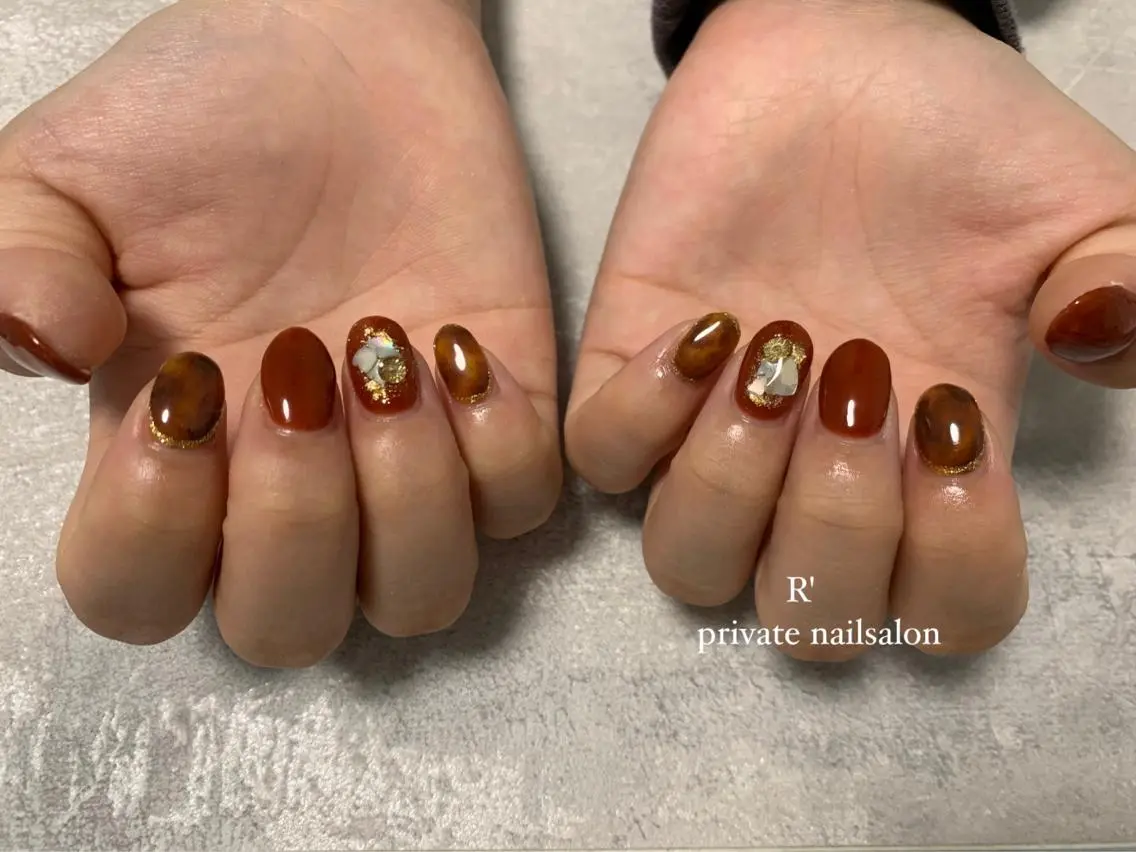 ネイル べっ甲ネイル Bersinar nail(rina)のネイルデザイン