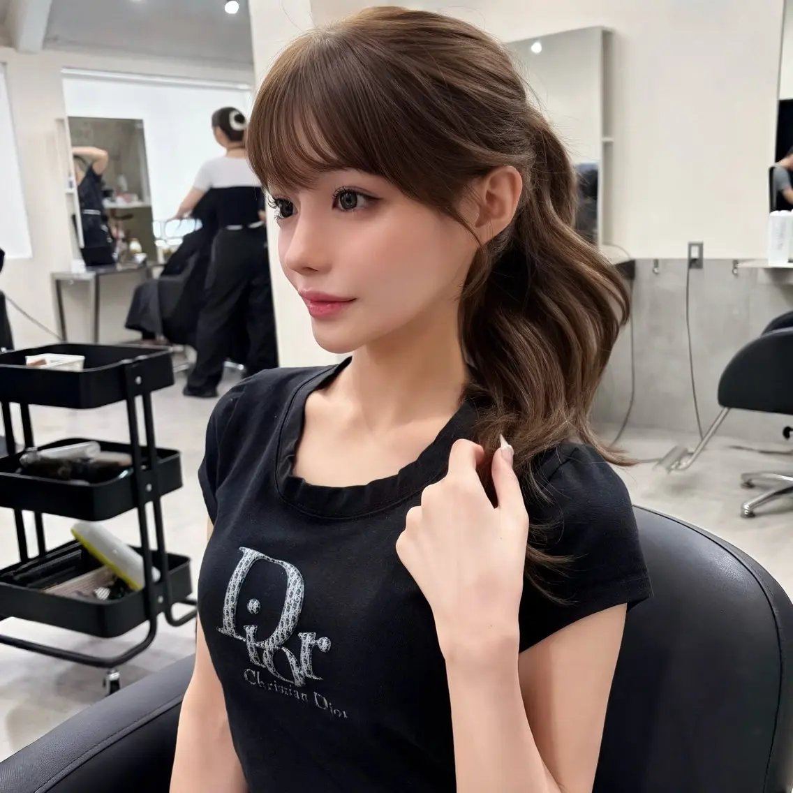 ロング カラー カット ヘアカラー トリートメント 🎀レイヤー×透明感 ×髪質改善🎀米田のヘアスタイル