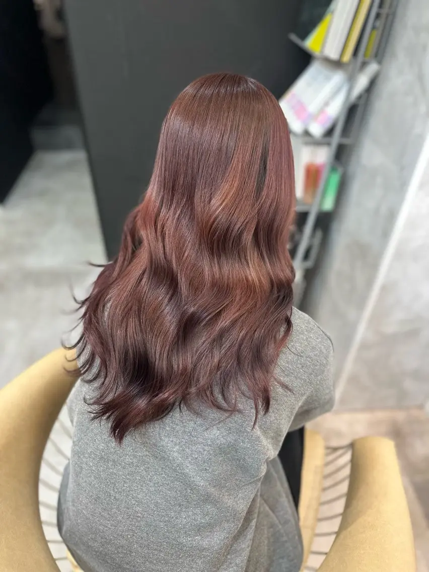 セミロング カラー ヘアカラー 畑中 夢のヘアスタイル