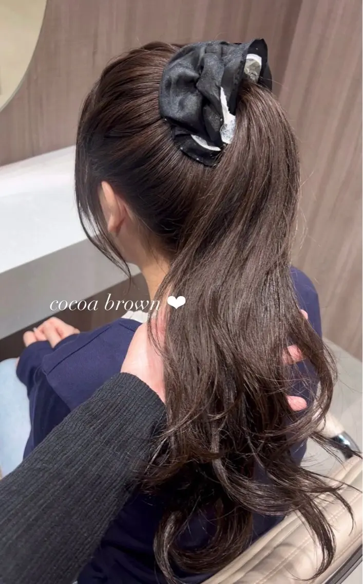 🎀透明感ワンカラー+前髪カット🤍の写真
