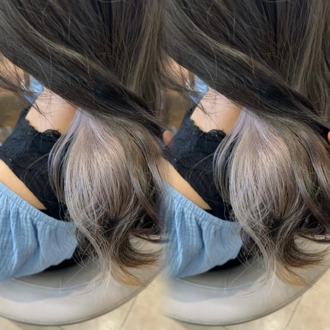 ロング カラー ヘアカラー トリートメント 暖色/ブリーチカラー 🎀 M i k uのヘアスタイル