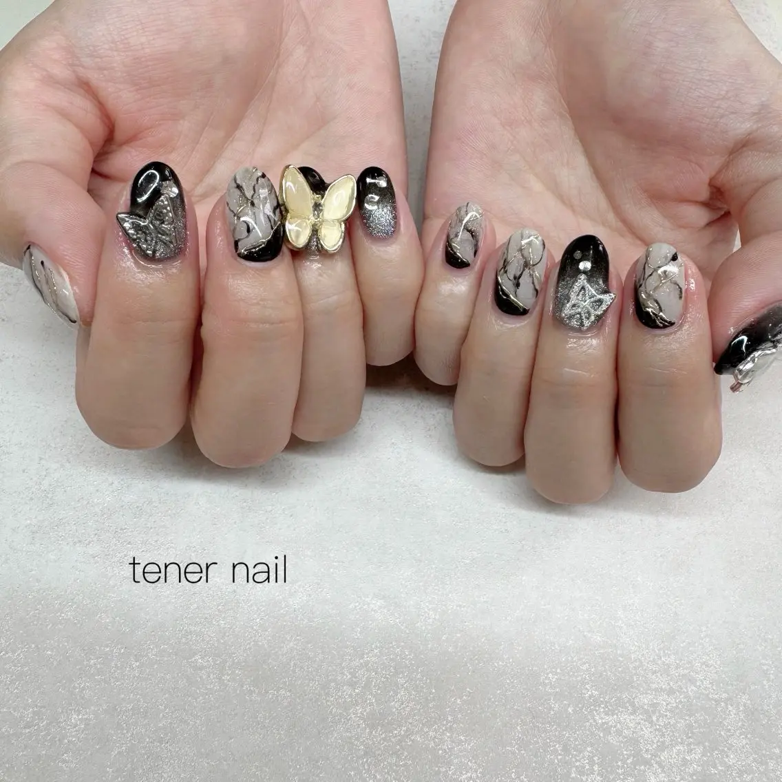 ネイル 大理石ネイル(マーブル) ハンドネイル テネルネイル tener nailのネイルデザイン