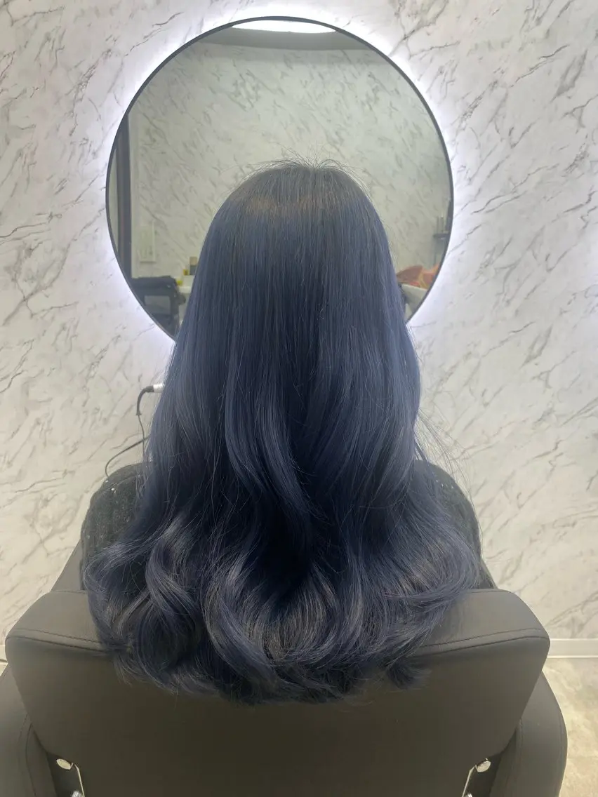 ロング カラー ブルーカラー ヘアカラー トリートメント カット¥1100 ✂️MIUのヘアスタイル
