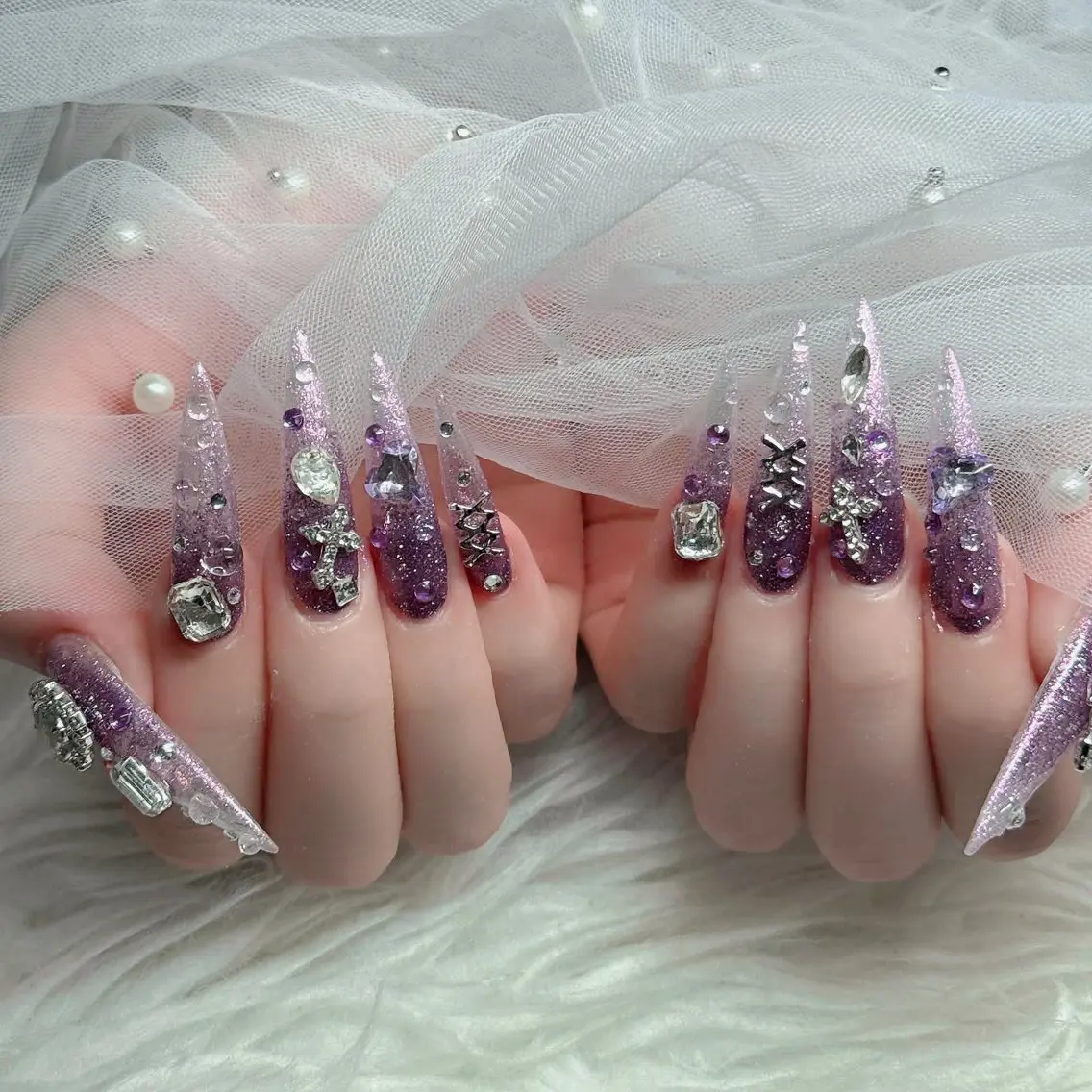 ネイル フットネイル フレンチネイル グラデーション 韓国ネイル ロングネイル ハンドネイル Hani Nail Salonのネイルデザイン