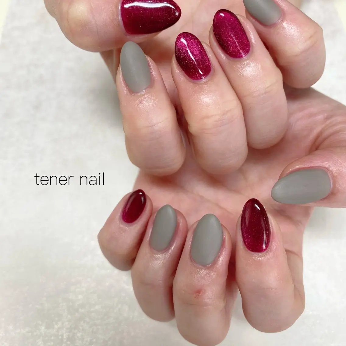 ネイル マグネットネイル マットネイル ハンドネイル テネルネイル tener nailのネイルデザイン