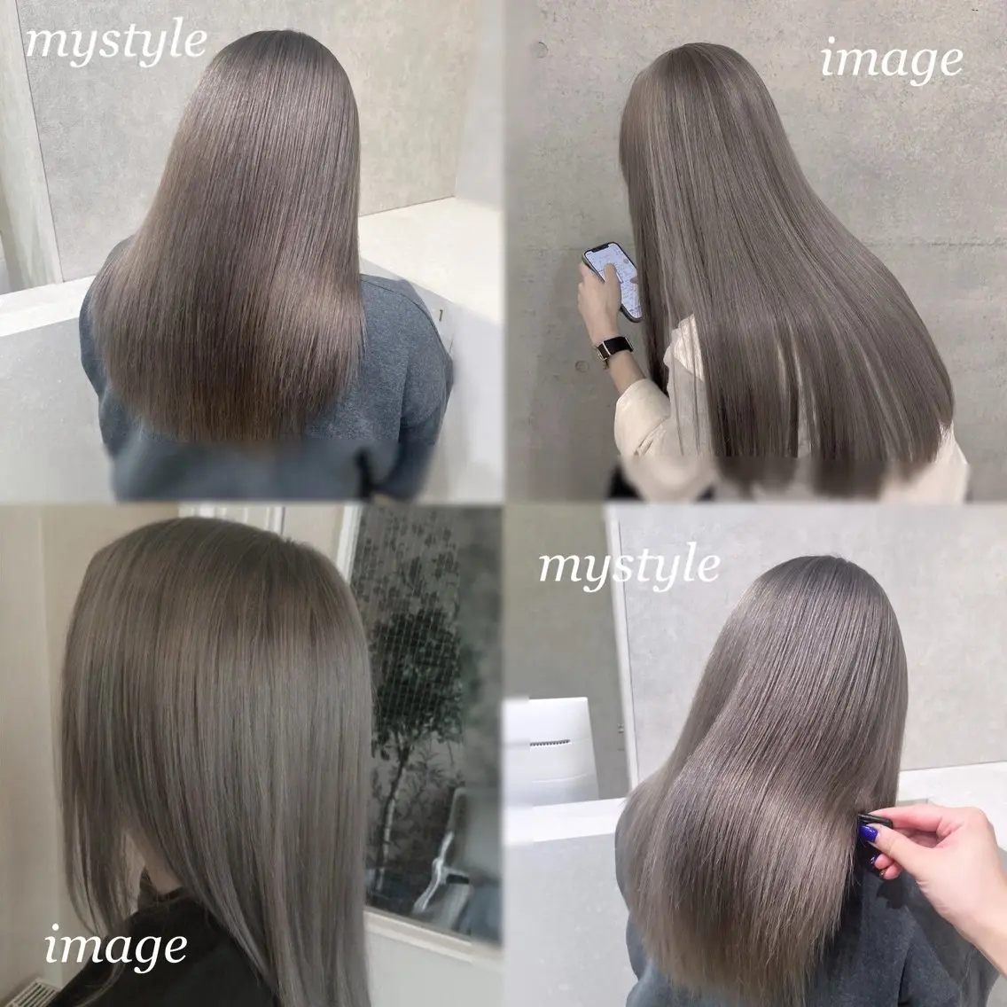 ロング カラー カット ヘアカラー トリートメント 韓国ヘア🇰🇷透明 感カラー/yui💞のヘアスタイル