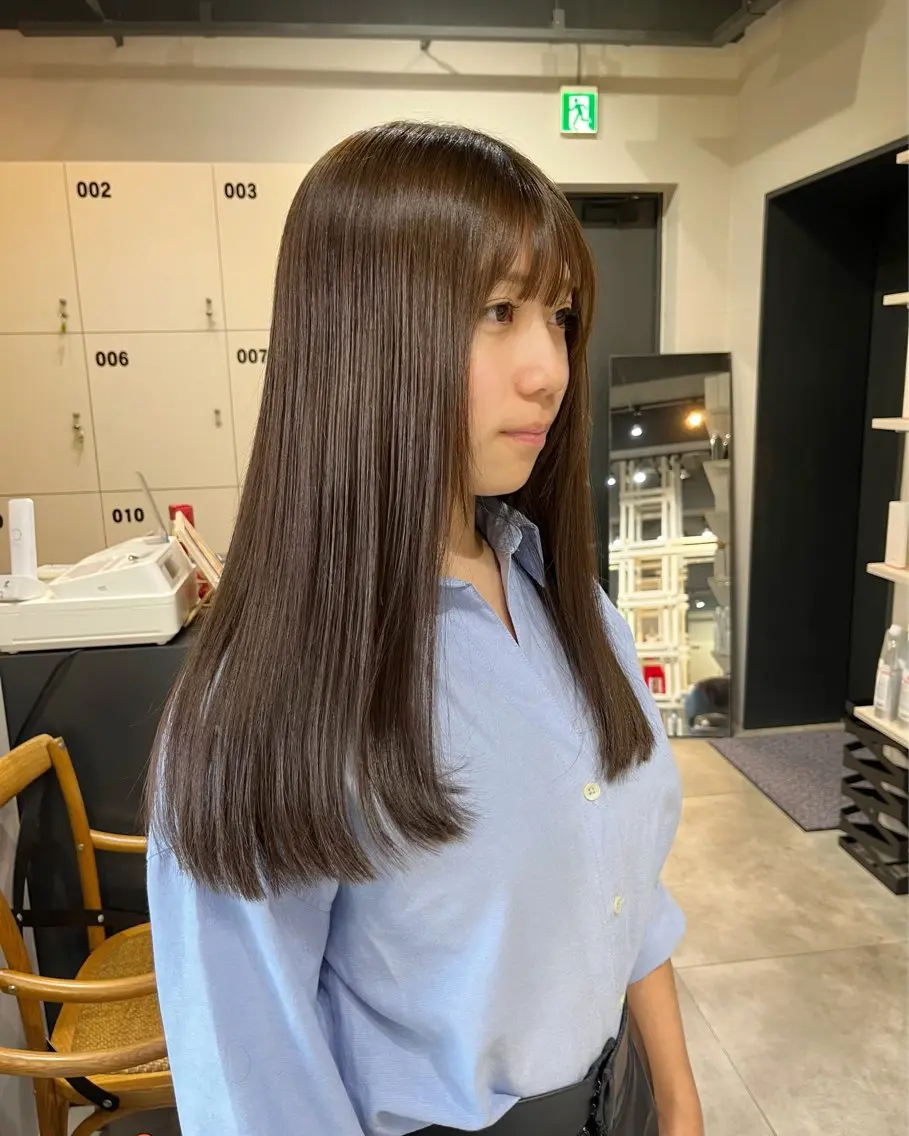 ロング カラー うる艶カラー/恵比寿 ベージュ/丸山陽平のヘアスタイル