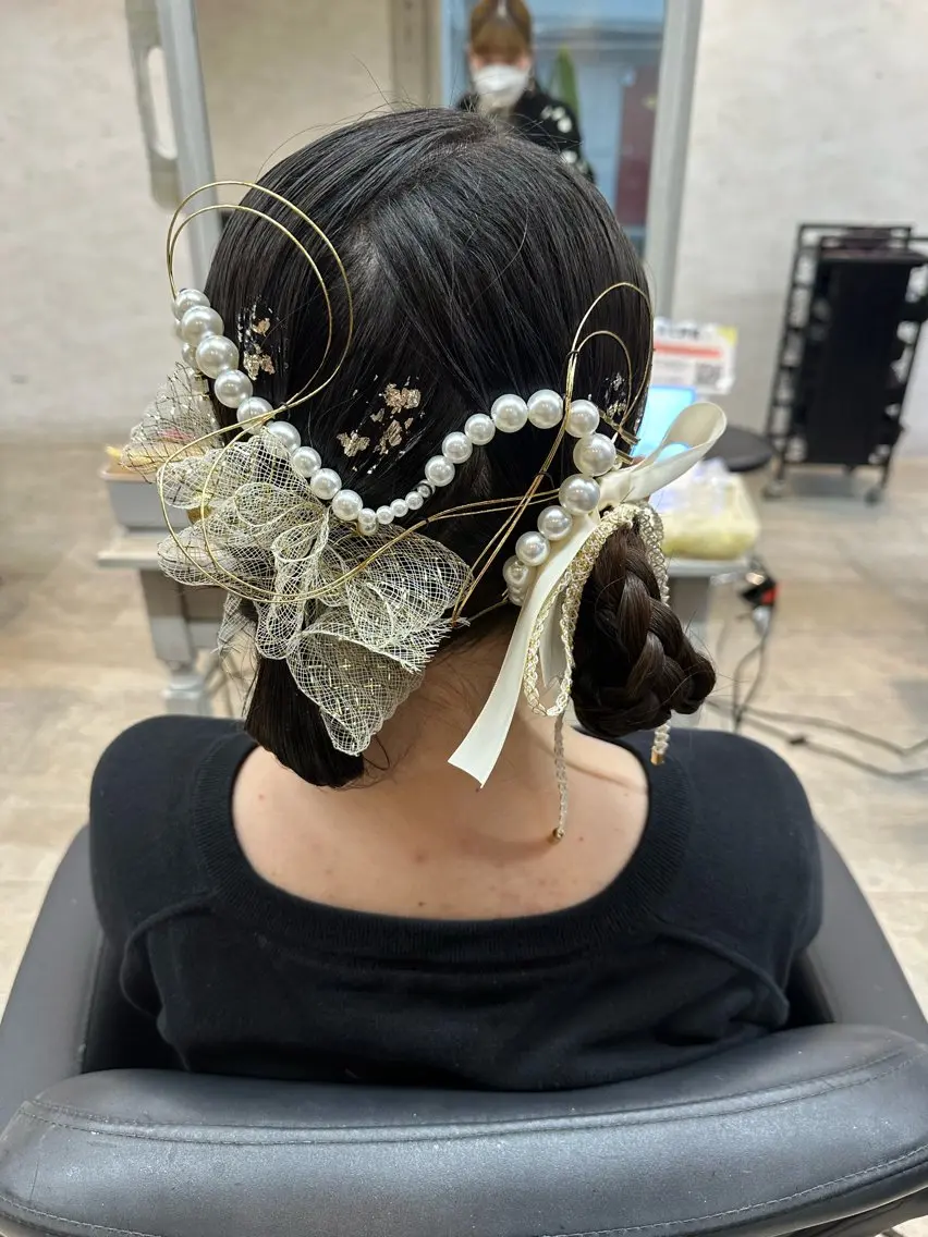 セミロング ヘアアレンジ 🎀ヘアセット/艶髪 /はやしほのか🎀のヘアスタイル