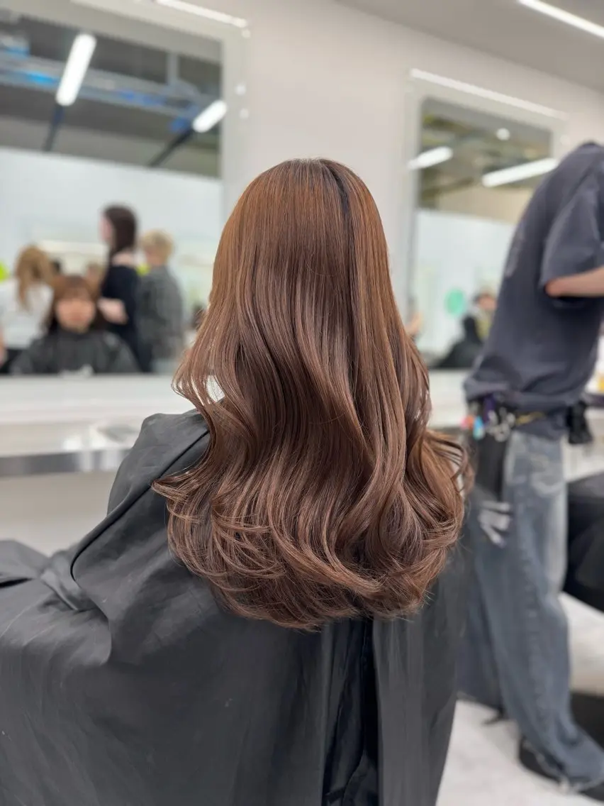 ロング カラー ヘアカラー ヘアセット 韓国トレンドカット カラー🤍しゅうじのヘアスタイル