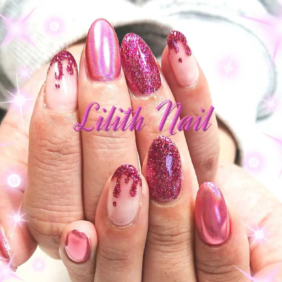 ネイル ピンク ハンドネイル Lilith Nailのネイルデザイン