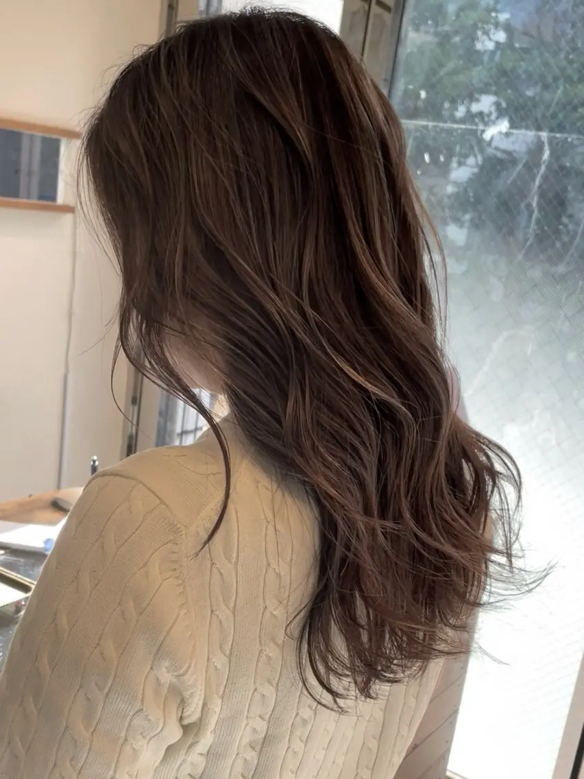 セミロング カラー カット ヘアカラー トリートメント 桜木町/西山竜一 /大人可愛い×美髪のヘアスタイル