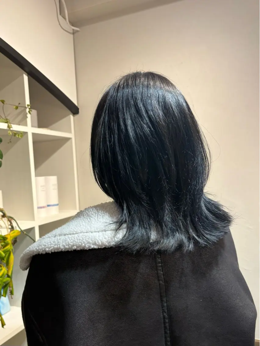 ミディアム カット ヘアカラー アレンジ/新宿 透明感カラー/ヤノのヘアスタイル