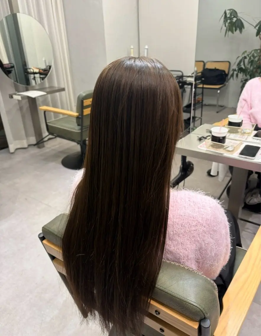 ロング カラー ベージュカラー ブリーチ ブリーチなしカラー 学生 トリートメント ヘアカラー 仙台/ベージュ／ 艶カラー／三宅空翔のヘアスタイル