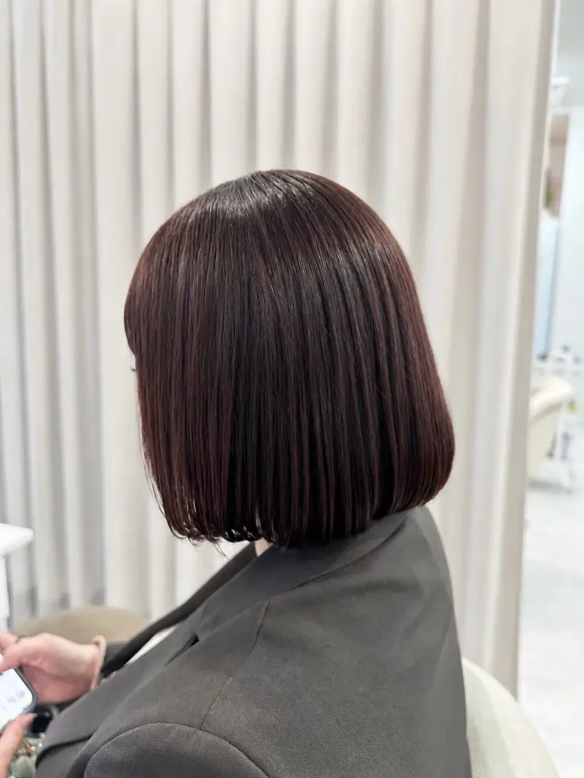 ショート センターパート 韓国ヘア・綾也のヘアスタイル