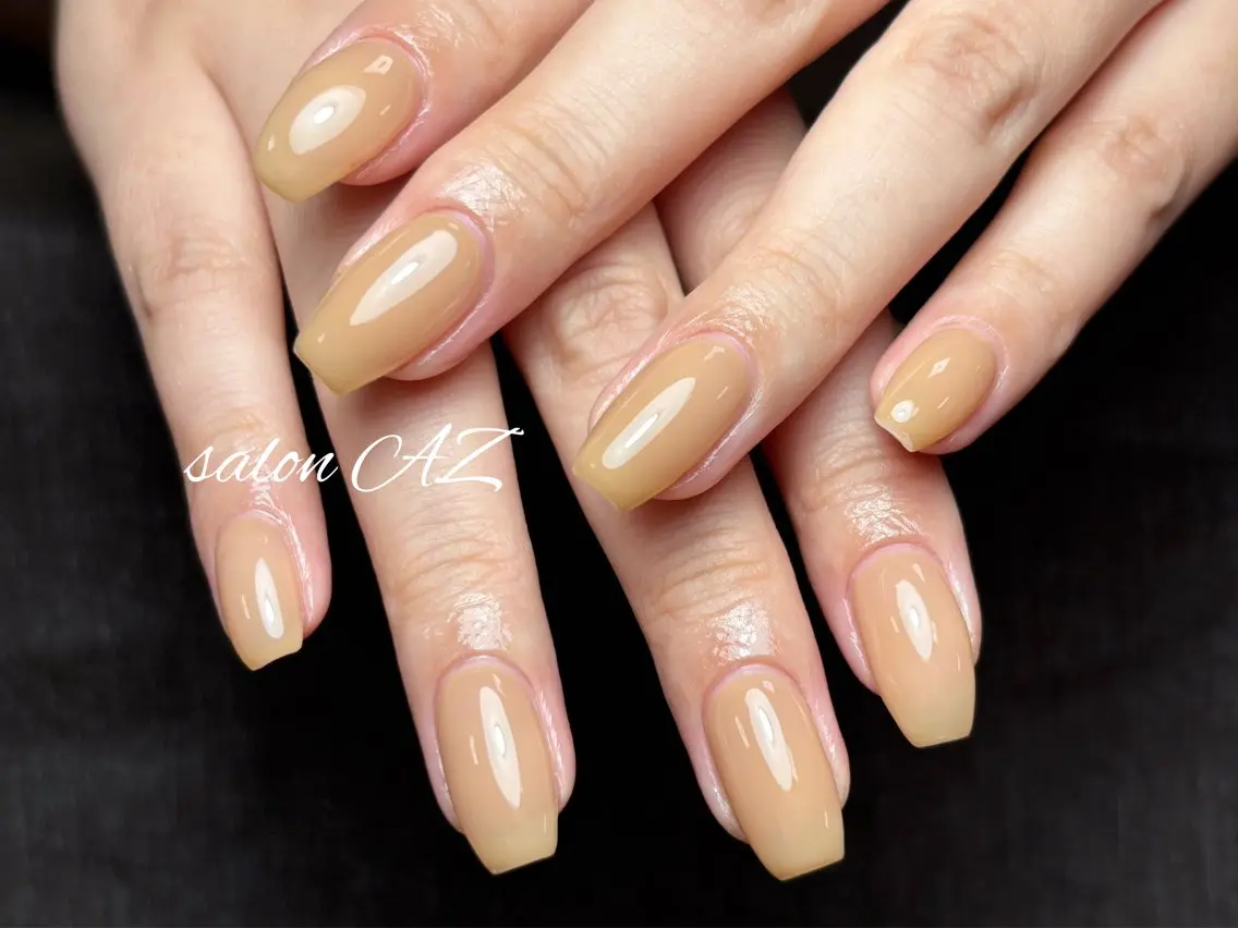 ネイル アートネイル 長さ出し フットネイル フレンチネイル ジェルネイル ハンドネイル salon AZのネイルデザイン