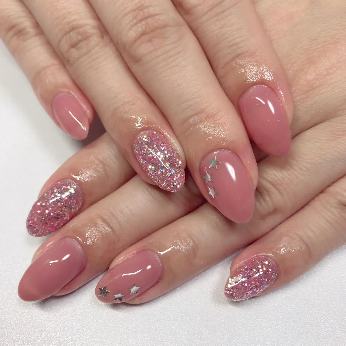 ネイル キラキラネイル ラメ(グリッター) ピンク S Nailのネイルデザイン