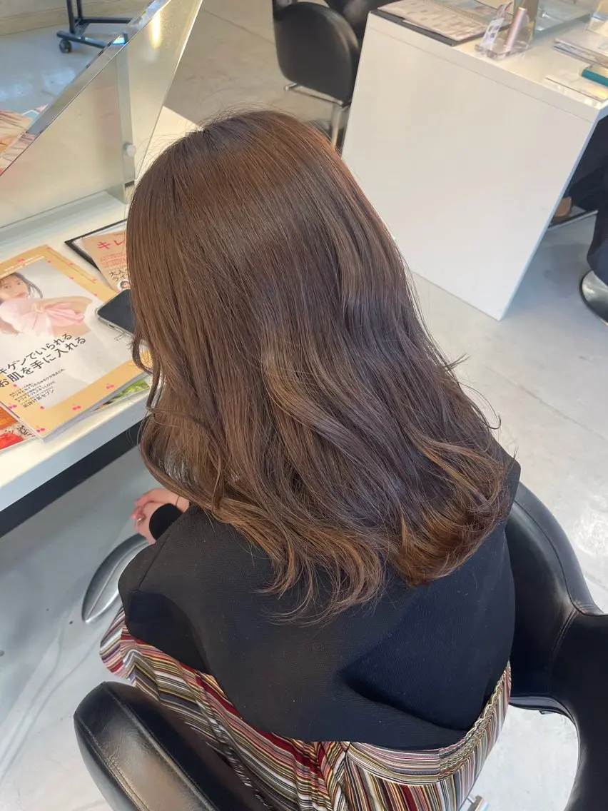 🧸今からの季節にぴったり🧸透明感溢れるベージュカラー🎀➕髪質改善プラチナトリートメント🫧の写真