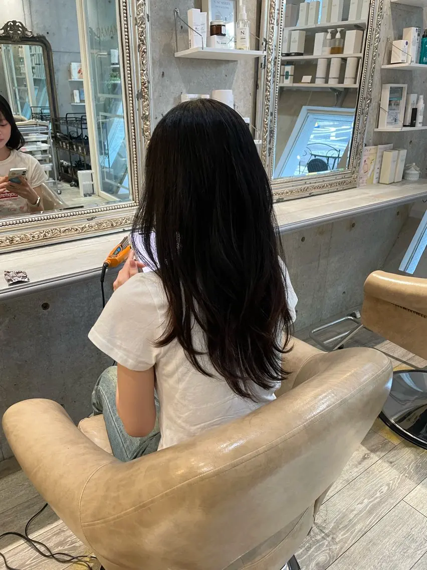 ロング カット ヘアカラー トリートメント 南青山 DAMANI タクミのヘアスタイル