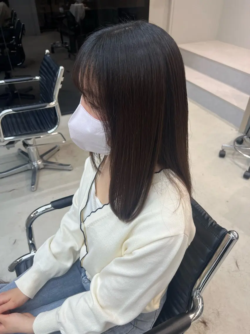 ミディアム カット 縮毛矯正 トリートメント 吉沢遣人/レイヤー 艶カラー/抜け感のヘアスタイル