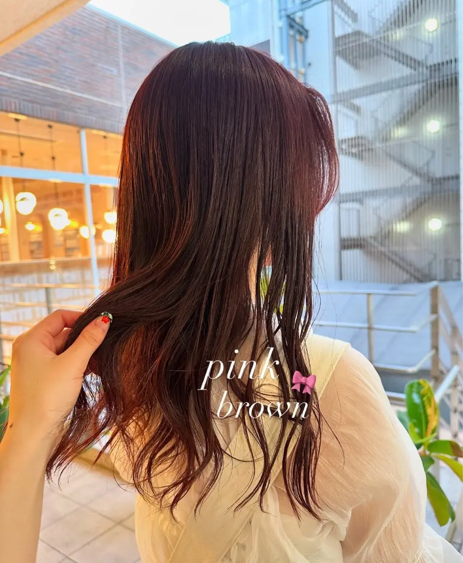 ロング カラー ブリーチ ブリーチなしカラー ピンクカラー Daisy🎀【福岡 美容室】chiakiのヘアスタイル