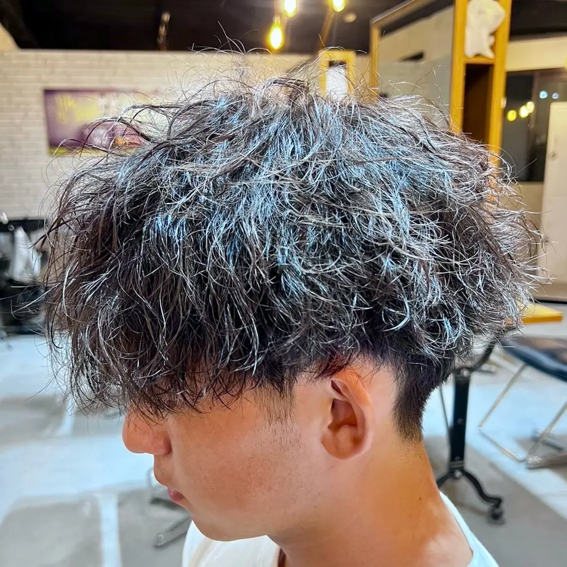 ショート パーマ メンズ シャドウ ツイスパ ニュアンスおがたのヘアスタイル