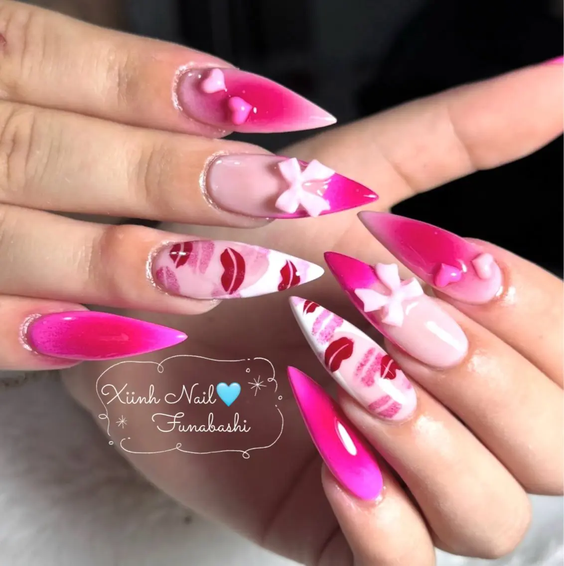 ネイル チークネイル 桜ネイル 長さ出し フットネイル ジェルネイル ハンドネイル XIINH NAIL SALONのネイルデザイン