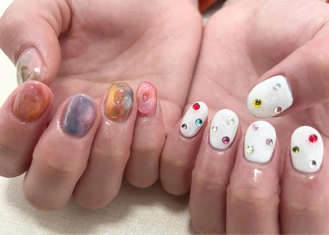 ネイル 持ち込み ニュアンスネイル わたなべ さやかのネイルデザイン