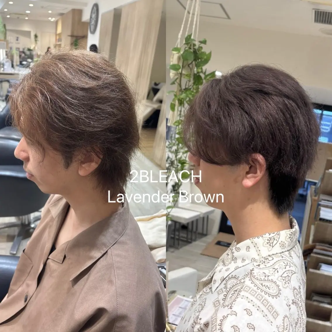 カラー メンズ メンズブリーチ ブリーチ ブラウンカラー ラベンダーカラー シルバー カット ヘアカラー メンズカット/ 江下翔瑛のヘアスタイル