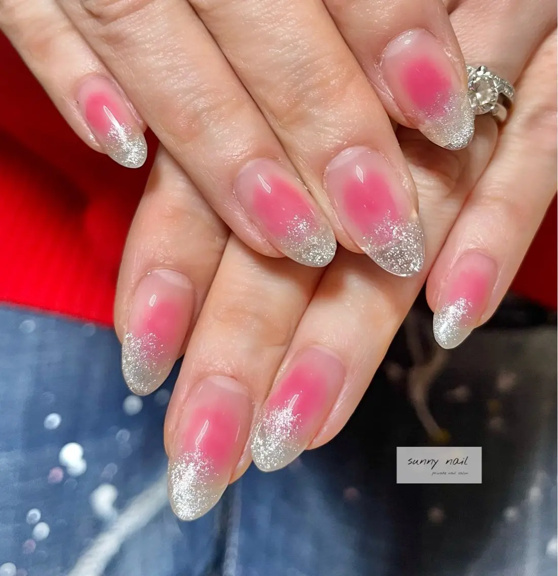 ネイル チークネイル グラデーション マグネットネイル sunny nailのネイルデザイン