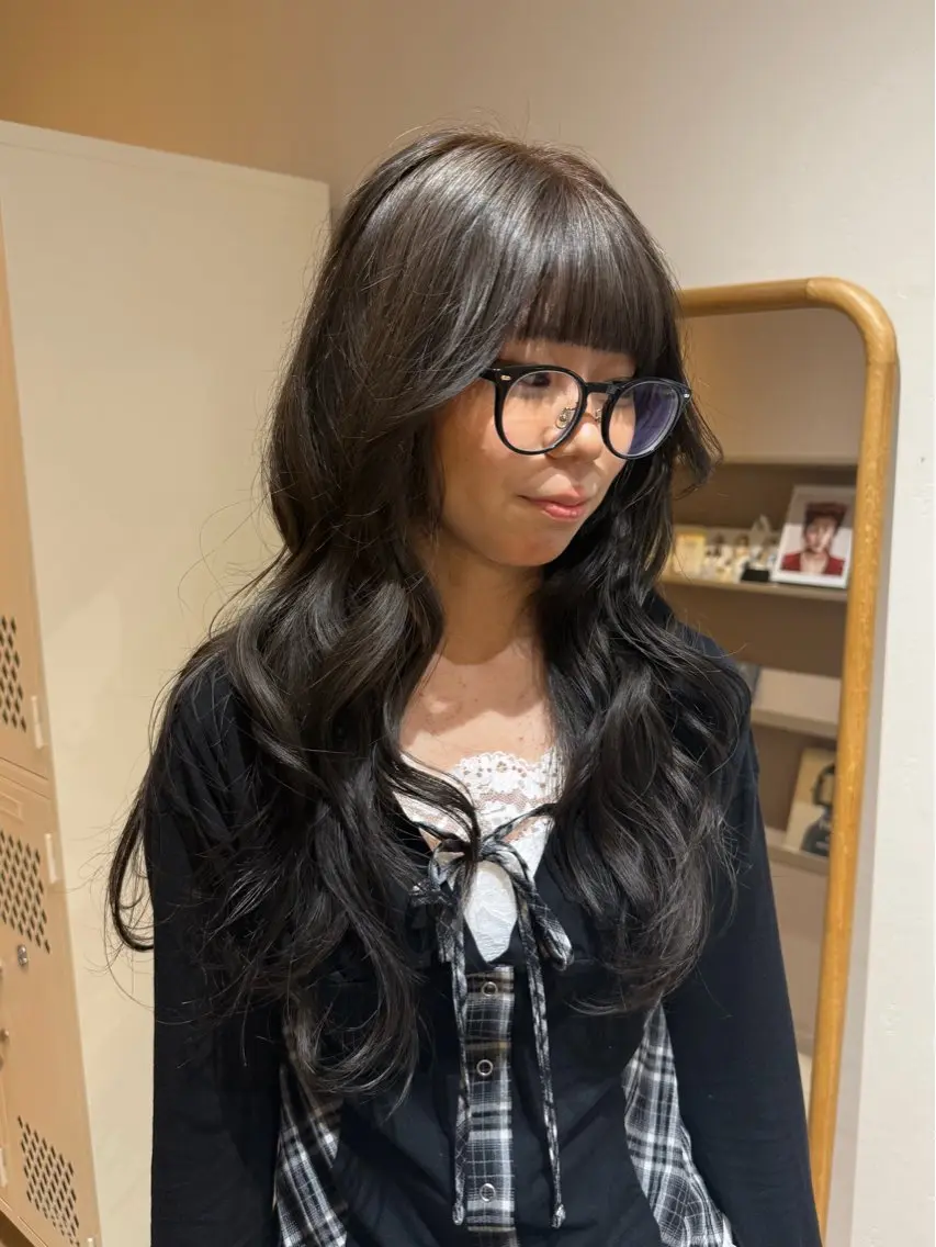 ロング カラー ramphy 柴原 夢奈のヘアスタイル