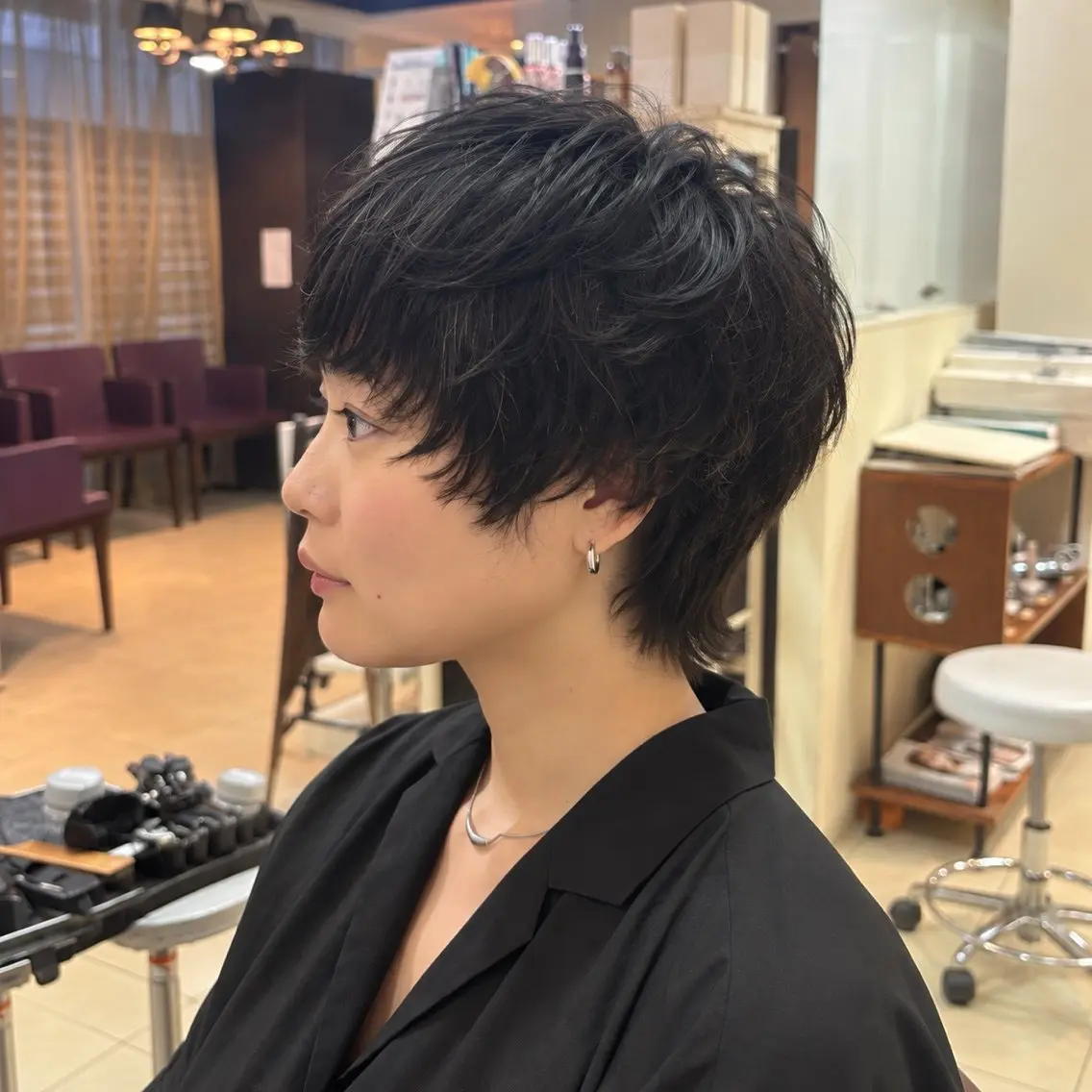 ミディアム メンズ カット パーマ 鳥ちゃん🐥/中性系 /西中島/新大阪のヘアスタイル