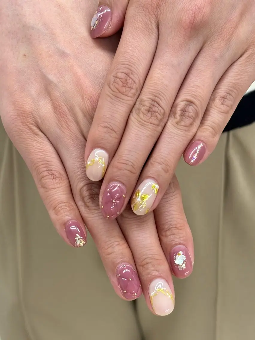 ネイル 長さ出し フットネイル ジェルネイル マグネットネイル 持ち込み Ocean Nailのネイルデザイン