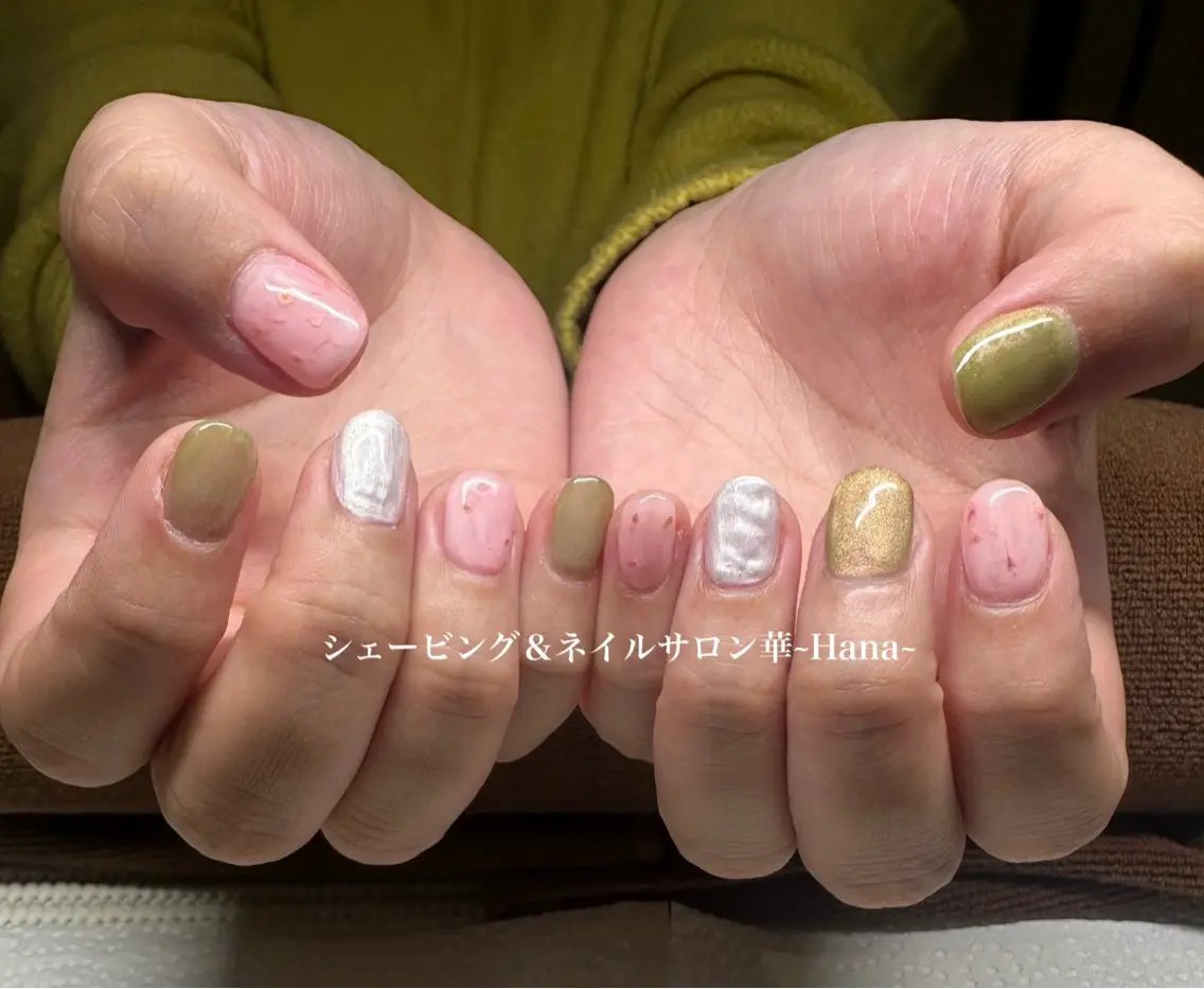 ネイル 春ネイル ハンドネイル シェービング＆ ネイル華~Hana~のエステ・リラクイメージ