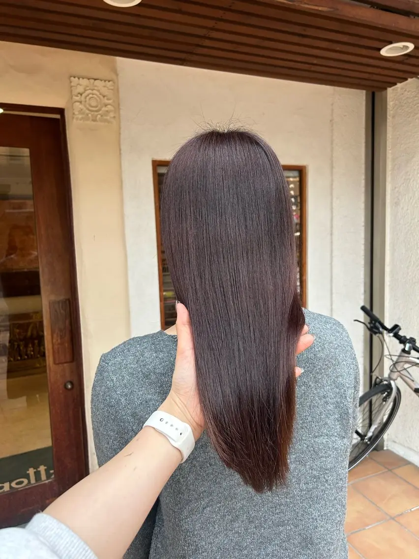 ロング カラー カット ヘアカラー トリートメント ヘッドスパ putri 川邉 優花のヘアスタイル