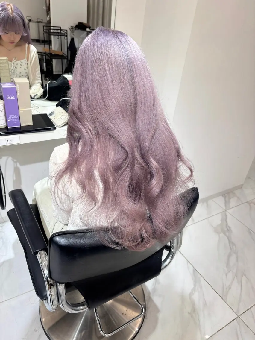 ロング カラー 透明感カラー ヘアカラー 🩶大人韓国ヘア 渋谷/Satsukiのヘアスタイル