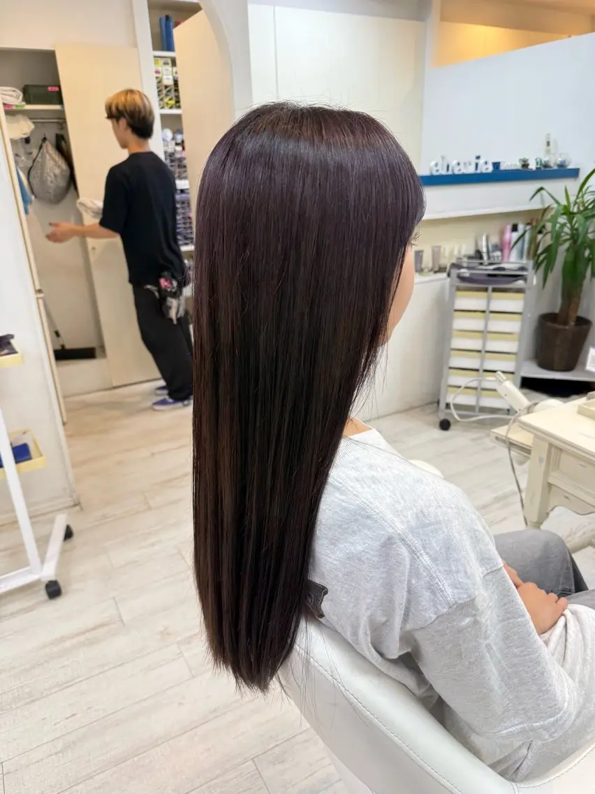 ロング カット ヘアカラー トリートメント 新籾 尚哉のヘアスタイル