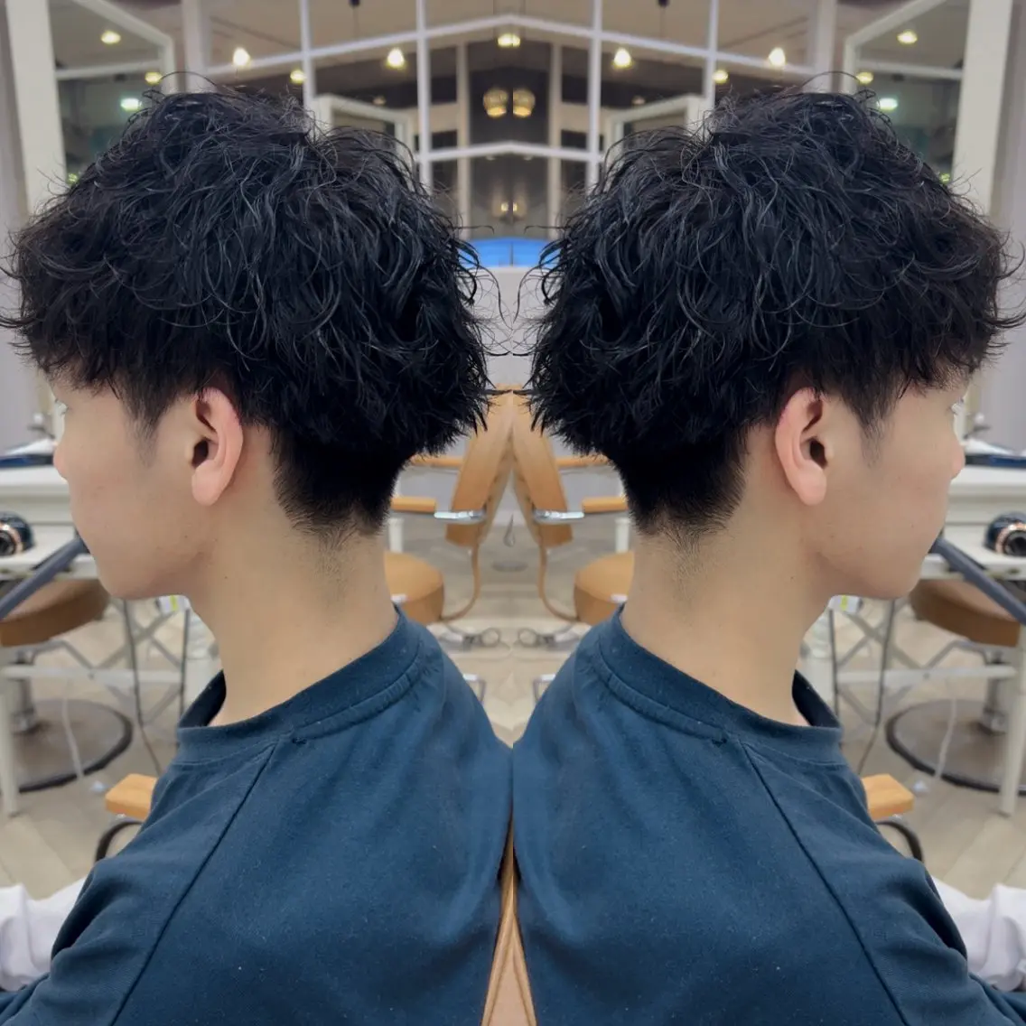 セミロング メンズ メンズパーマ セミロングパーマ 塚本/豊橋メンズ特化 パーマ、ヘッドスパのヘアスタイル