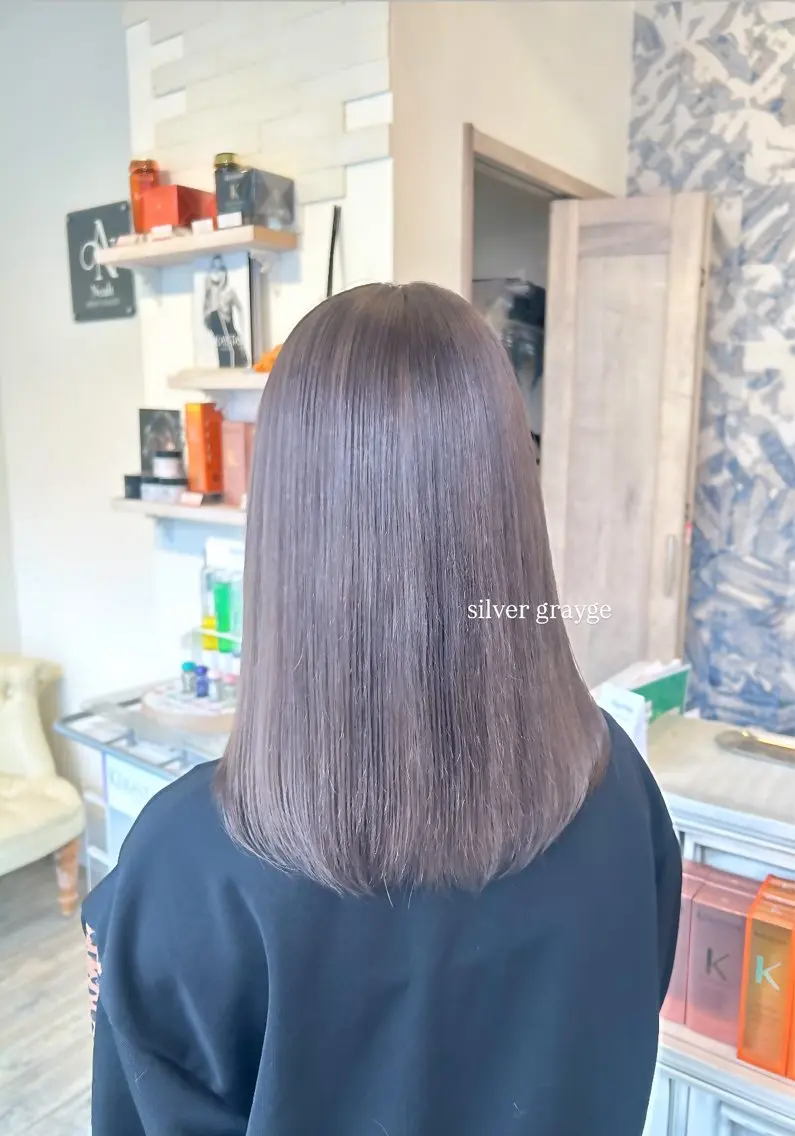 セミロング 🎀暖色/オリーブ カラー🎀seinaのヘアスタイル