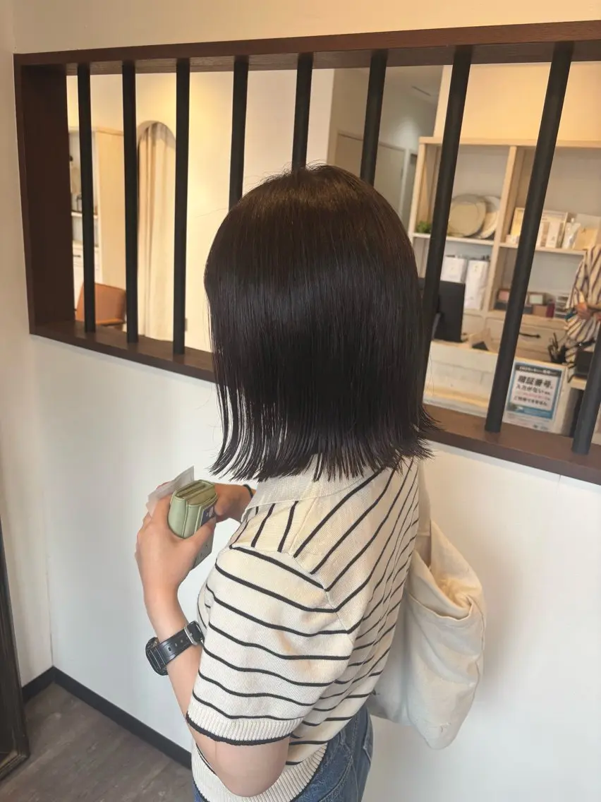 ミディアム カット ヘアカラー 勝田 沙耶のヘアスタイル