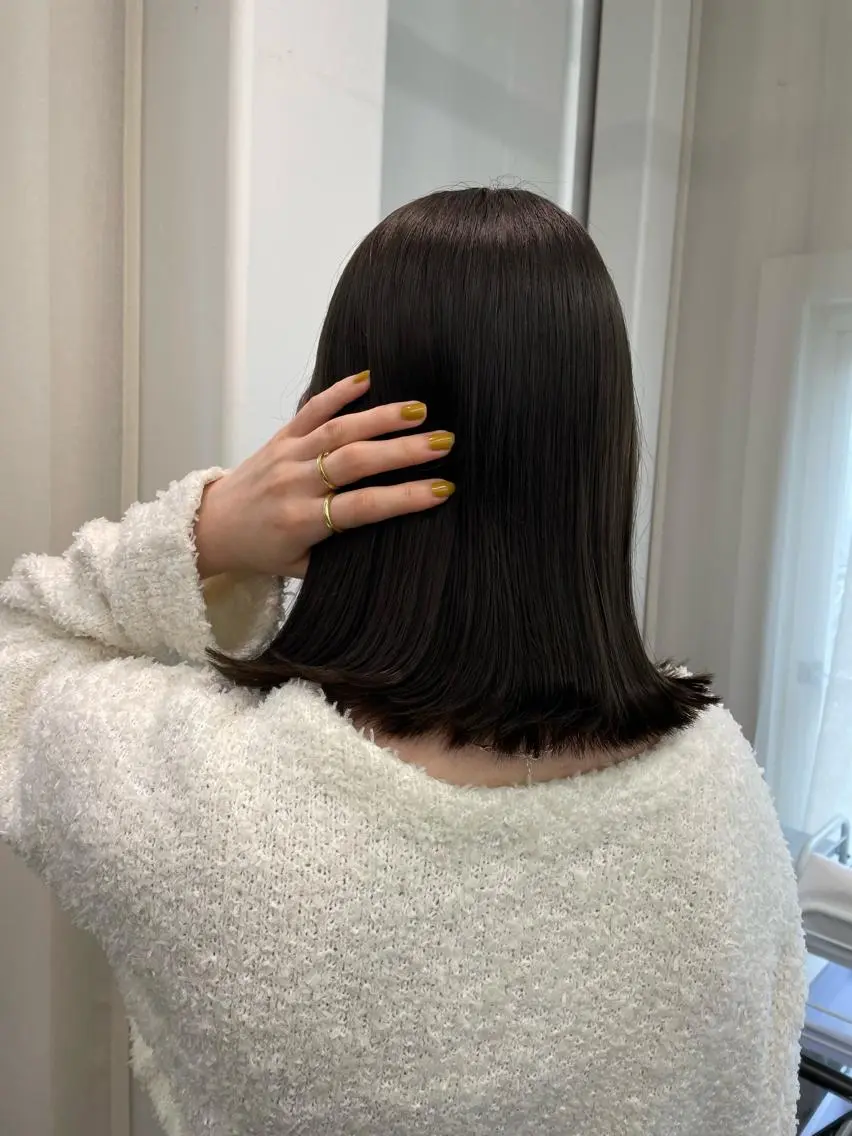 ポイントカット(整える程度)+縮毛矯正の写真
