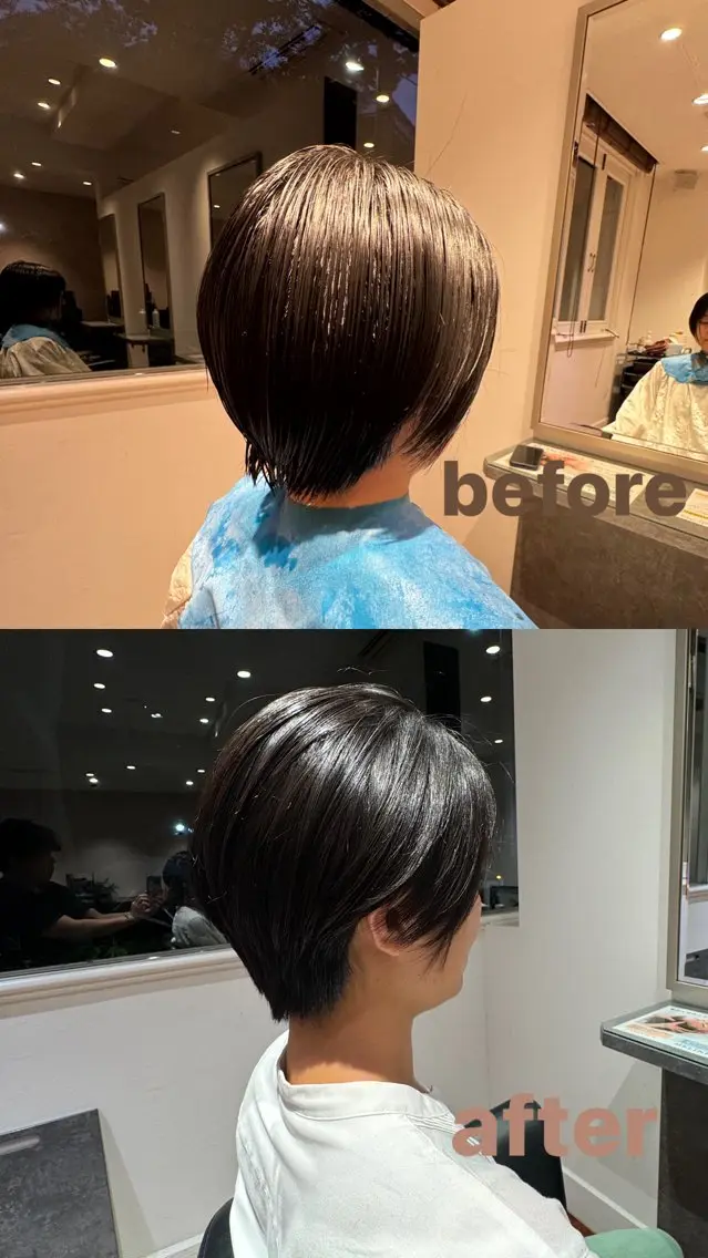 ショート くびれヘア ショートヘア 似合わせ/レイヤー カット/すずきたつやのヘアスタイル