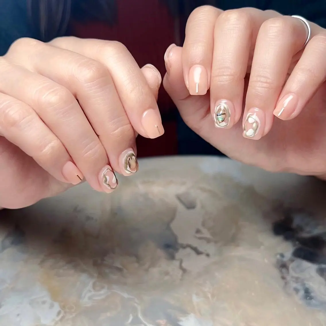 ネイル マグネットネイル ニュアンスネイル ショートネイル gemickle nailのネイルデザイン