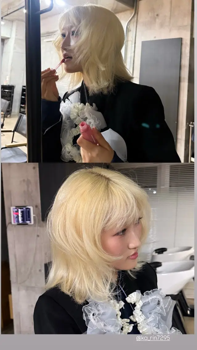 ミディアム カラー ヘアアレンジ ヘアカラー Tei /ileのヘアスタイル