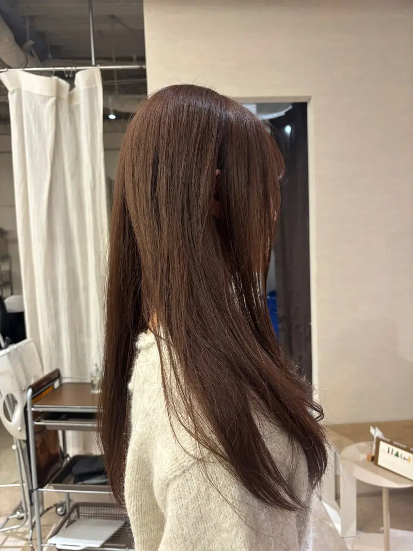 セミロング ヘアカラー トリートメント 段野吾颯 ／ベージュカラーのヘアスタイル