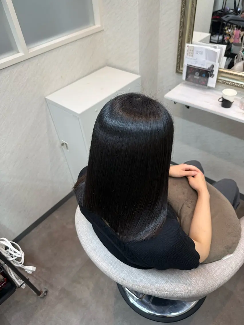 ミディアム ヘアカラー トリートメント ヘッドスパ 髪質改善/縮毛矯正 アンナ🍊のヘアスタイル