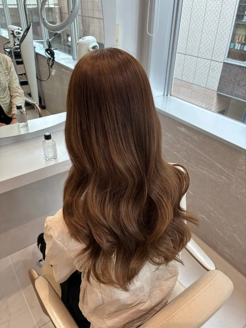 ロング カラー 透明感カラー グレージュ ミルクティーグレージュ 似合わせカット ヘアカラー トリートメント 大人っぽさ🫧 /ニュアンス/こゆきのヘアスタイル