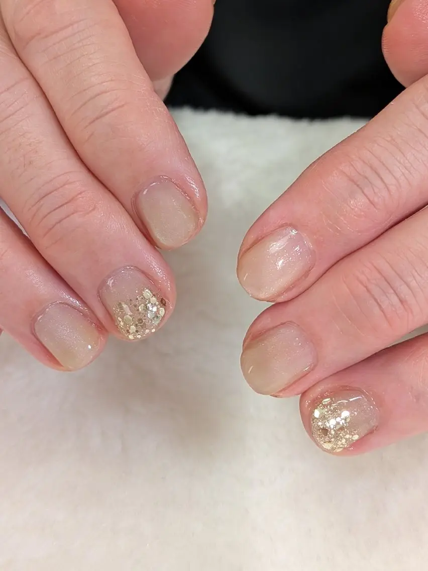 ネイル ラメ(グリッター) ハンドネイル カラフルツメコ 伊藤のネイルデザイン