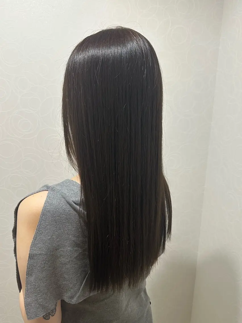 ロング カラー ブリーチ ブリーチなしカラー ヘアカラー 下山 隼磨のヘアスタイル