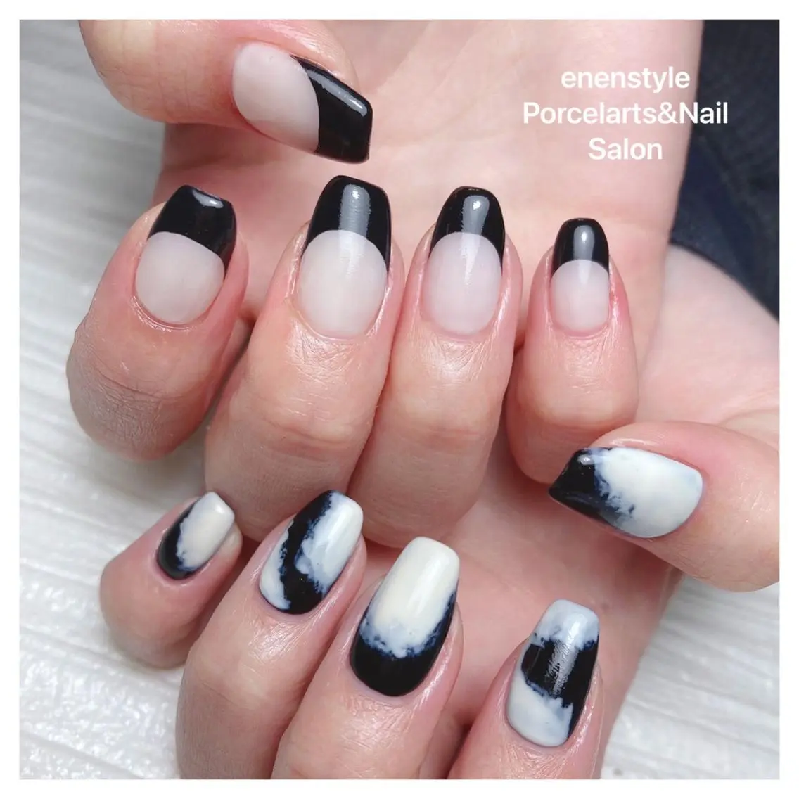 ミディアム ネイル 🐾enen style 🐾のネイルデザイン